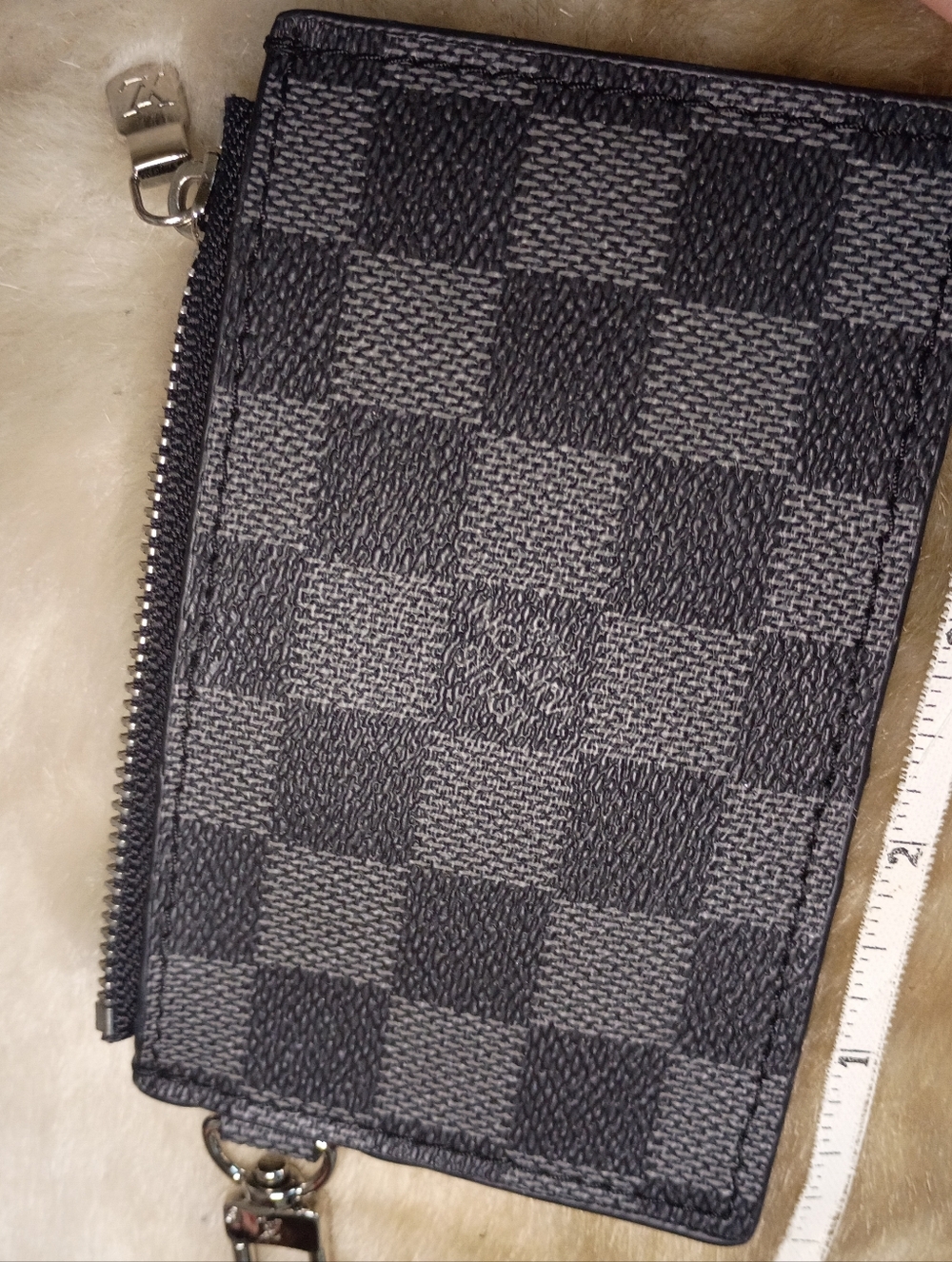Louis Designer Look Damier Graphite Key Pouch Wallet - Picture 7 of 8